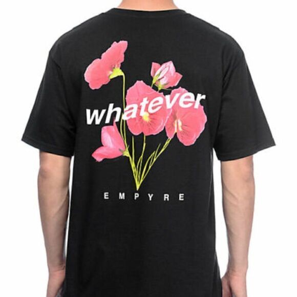 Empyre Mens Black Whatever Forever Tee Shirt Medium, NEW - Picture 2 of 7